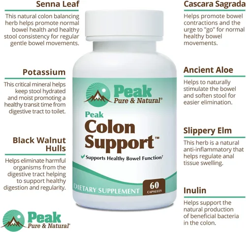 Miniatura 5 de Peak Pure & Natural Suplemento de limpieza y desintoxicación de colon para la salud digestiva, apoyo para la salud intestinal con inulina