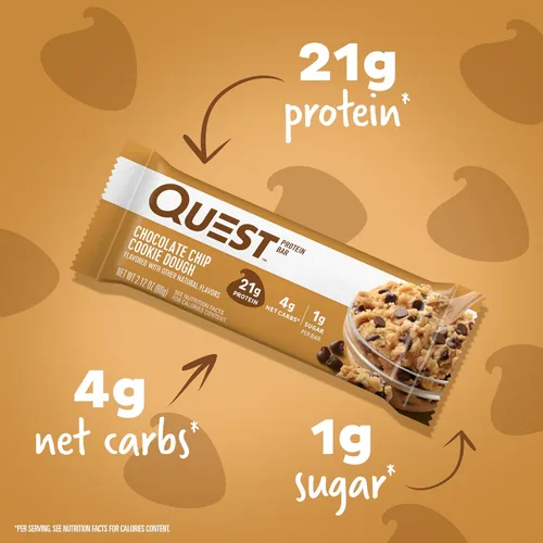 Miniatura 2 de Quest Nutrition Favorites Bundle, masa de galletas con chispas de chocolate y galletas y barras de proteína en crema