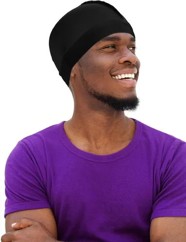 Miniatura 5 de 8 gorras de seda Durag con ondas elásticas para la cabeza, cola larga, correas anchas