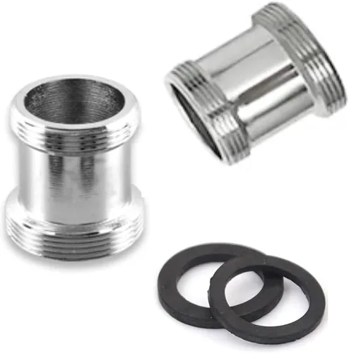 2 adaptadores de grifo de latón, rosca NPT macho a macho de 0.866 in, conector aireador de grifo para grifo de fregadero, aireador, purificador de