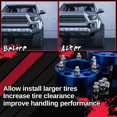 Miniatura 6 de KSP PERFORMANCE 25mm (1") Espaciadores de rueda Tacoma 6x5.5, separadores hubcentric 6x139.7 a 6x139.7 compatibles con Toyota 4Runner FJ Cruiser Azul