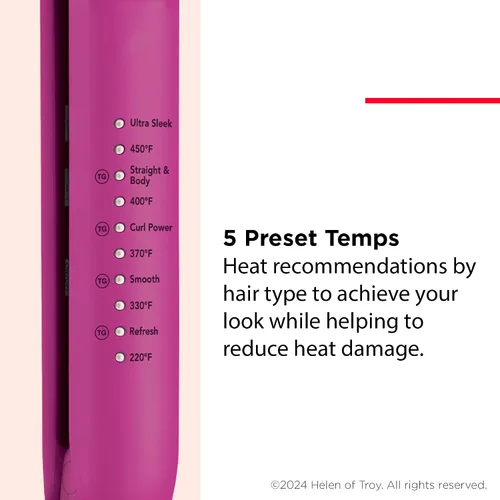 Miniatura 5 de REVLON Plancha plana de turmalina de cerámica de 1 pulgada, alisadora de pelo distribuye uniformemente el calor para menos daño, 5 temperaturas