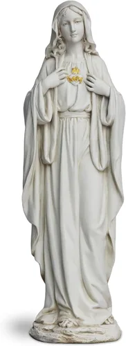 Miniatura 9 de DevotedWalls Estatua de la Virgen María de 20.5 pulgadas de alto, estatua del corazón inmaculado de María para Pascua, estatua de la Madre de Jesús