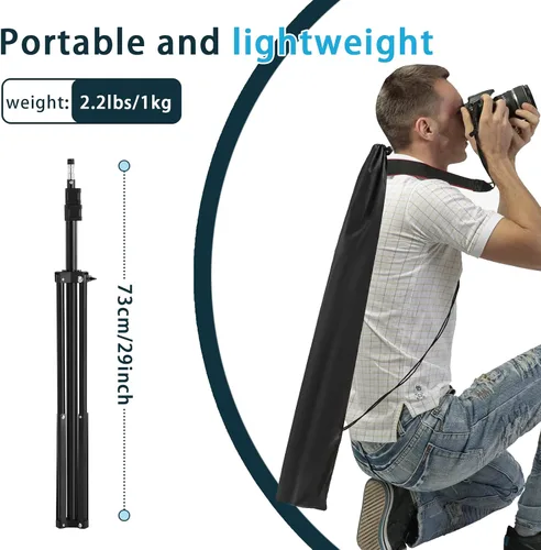 Miniatura 6 de Paquete de 2 Soportes de Trípode de Fotografía de Aluminio Ligero con Estuche, Altson 7 Pies Trípode Portátil para Foto y Video para Speedlight