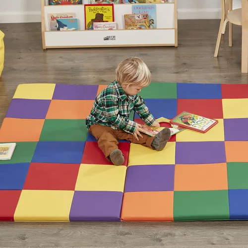 Miniatura 10 de ECR4Kids SoftZone Tapete de Actividades de Retazos, Tapete de Juego Plegable, Surtido