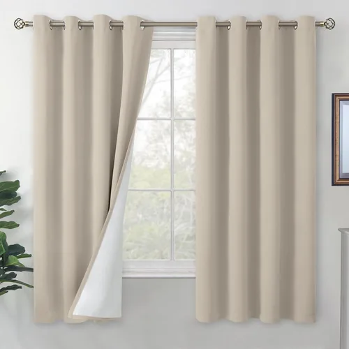 Miniatura 13 de BGment Cortinas opacas cortas de 30 pulgadas de largo, 2 paneles de cortinas 100% de oscurecimiento de la habitación para ventanas pequeñas