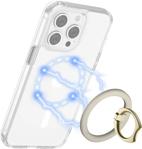 Miniatura 10 de PROfezzion Soporte de anillo de metal fino para MagSafe, agarre magnético extraíble y fuerte para iPhone 17, 16, 15, 14, 13, 12 Pro Max, con funda