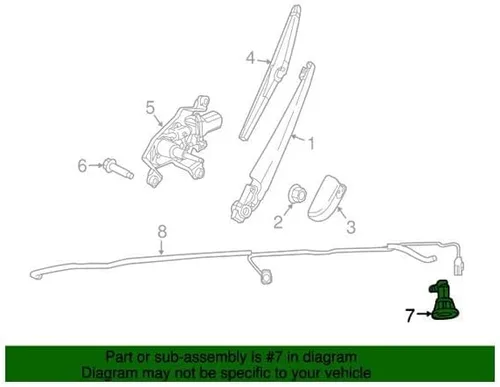 Miniatura 4 de Mopar 68175211AA Boquilla para limpiaparabrisas (trasera) Jeep Grand Cherokee
