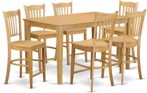 Miniatura 19 de East West Furniture CAGR5-MAH-W - Juego de comedor de 5 piezas para 4 personas, incluye una mesa de comedor rectangular y 4 sillas de comedor, 36 x