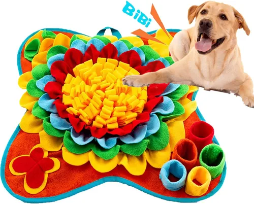 Alfombrilla de olfateo para perros, 25 x 25 pulgadas, tapete de alimentación de actividades para mascotas pequeñas y medianas, juego de alimentación