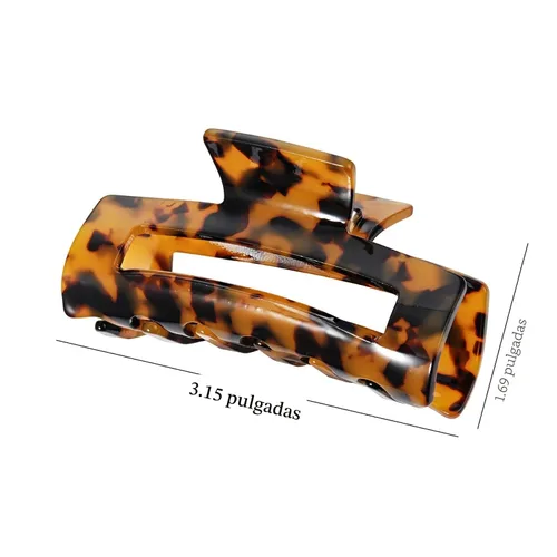 Miniatura 3 de 4 piezas de pinzas para el cabello, pasadores de cabello de acetato en forma de plátano, pinzas de mandíbula de mariposa francesa, horquilla