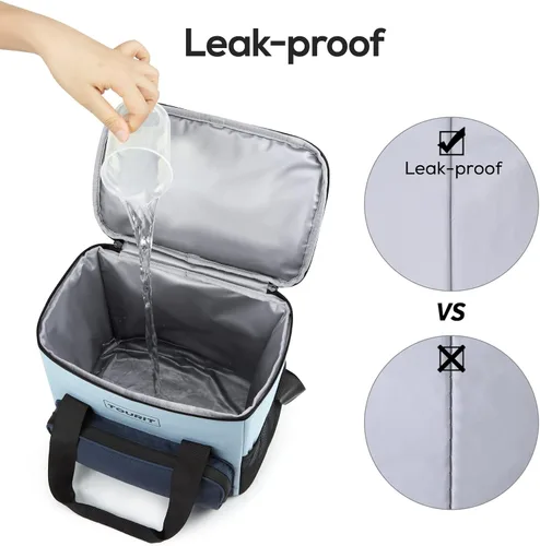 Miniatura 6 de TOURIT Bolsa de enfriador suave pequeña aislada, bolsa de enfriador de almuerzo de 24/35/46 latas, caja de hielo, enfriadores portátiles y a prueba