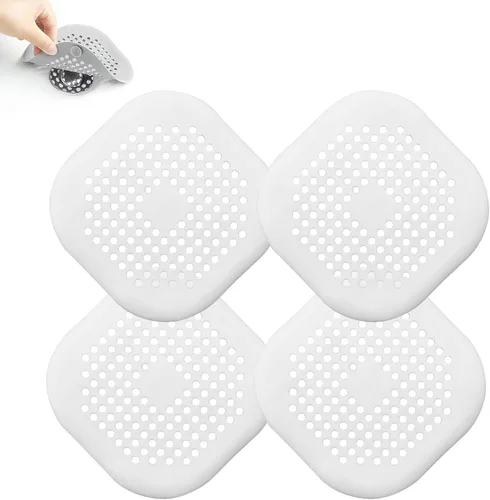 Miniatura 14 de 4 Piezas de Captador de Pelo para Desagüe de Ducha, Tapón para Bañera, Protectores de Desagüe para el Hogar, Cubierta de Desagüe con Ventosa, Trampa
