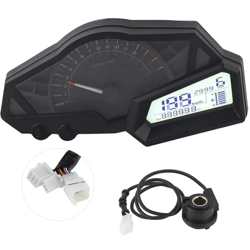Miniatura 2 de DOACTLCD - Medidor de combustible de velocidad para motocicleta, 15000 rpm, repuesto para NINJA 300EX300300SE 1315 2015 300 odómetros