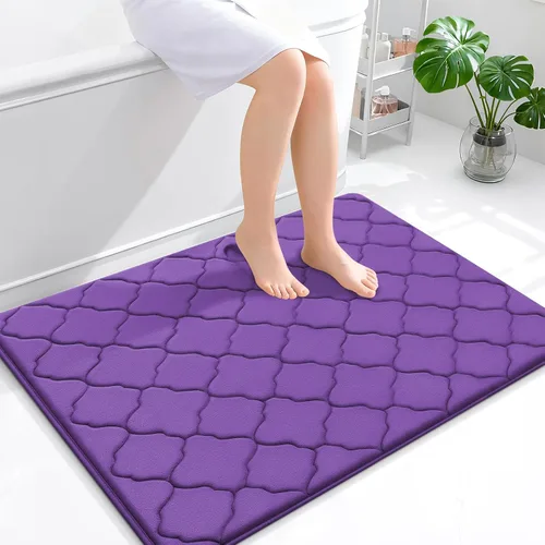 Miniatura 39 de OLANLY Alfombra de Baño de Espuma Viscoelástica de 24 x 16 pulgadas, Ultra Suave y Absorbente, Alfombras de Baño Antideslizantes, Cómodas, Lavables
