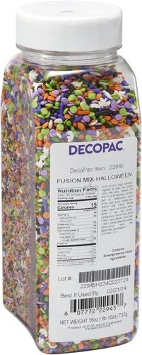 Miniatura 35 de DECOPAC Sweet Tooth Deluxe Fusion Mix, 26 onzas, chispas de caramelo en recipiente de mano, gránulos comestibles para pasteles de celebración