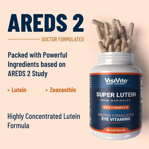 Miniatura 2 de VisiVite Super Lutein 444 - Vitaminas para los ojos únicas y claras – Vitaminas de luteína Max Vision para los ojos – Zeaxantina más luteína