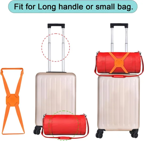 Miniatura 3 de Correas de equipaje, bolsa elástica para añadir una bolsa, maleta fácil de viajar, correa elástica (azul)