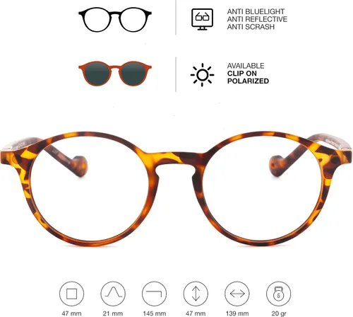 Miniatura 3 de DIDINSKY Gafas de lectura para presbicia para hombre y mujer, anti luz azul, táctiles de goma, patillas flexibles y lentes antirreflectantes. Havana