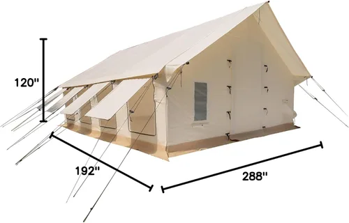 Miniatura 9 de WHITEDUCK Alpha Pro - Tienda de campaña de lona impermeable para 4 estaciones, para acampar y cazar, con marco de aluminio resistente, ideal