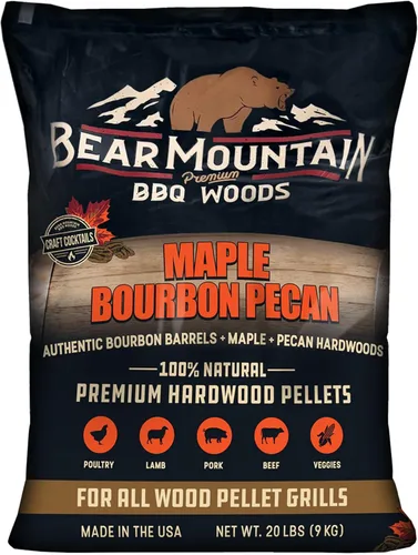Miniatura 21 de Bear Mountain BBQ Premium Wood Butcher's Blend - Gránulos para ahumar, mezcla de pellets de madera dura totalmente natural para asar al aire libre