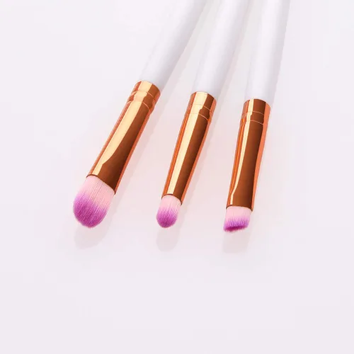 Miniatura 8 de Cepillo de maquillaje de cerdas de nailon con mango de madera, kit de brochas de rubor en polvo para mujer (T- 03-005) para mujeres y niñas
