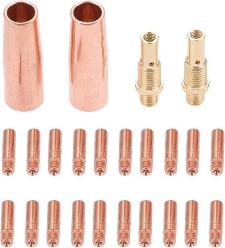 Kit de pistola de soldadura Mig de 0.023 pulgadas, boquilla de punta de repuesto para Lincoln Magnum 100L Tweco Mini/#1: 20 puntas de contacto 11-23