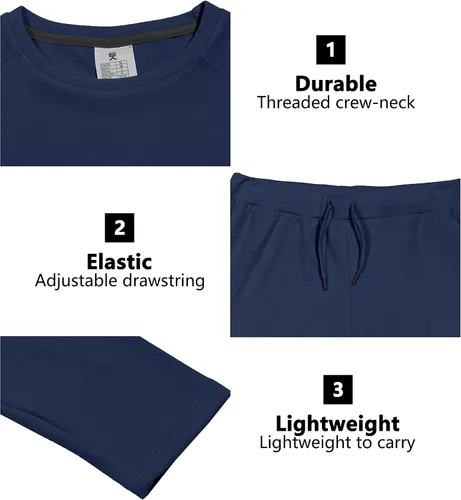 Miniatura 6 de Little Donkey Andy Conjunto de ropa interior térmica con forro polar para hombre con capa base de Johns largos en la parte superior inferior