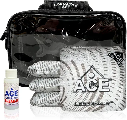 Miniatura 46 de Legendario Bolsos Cornhole ACE Pro + Kits PRO De doble lado, resbaladizos y pegajosos para todo clima Bolsa de descanso opcional y estuche