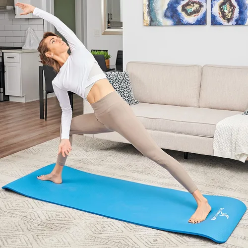 Miniatura 8 de ProsourceFit Extra Thick Yoga and Pilates Mat 1/2” (13mm) or 1" (25mm), 71-inch Long High Density Exercise Mat with Comfort Foam and Carrying Strap