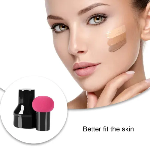 Miniatura 7 de 2 esponjas de maquillaje, esponjas de maquillaje con asas, estuches de maquillaje para cremas y polvos de base (hongo A)