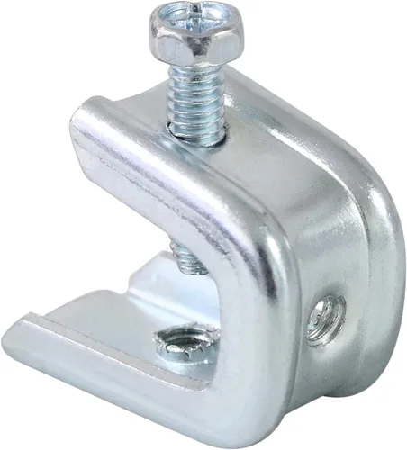 Miniatura 3 de Abrazadera de haz de 1/4"-20 para anillo de alambre roscado, abrazadera de acero chapado en zinc para bridas de 1/2 pulgada y varilla de rosca