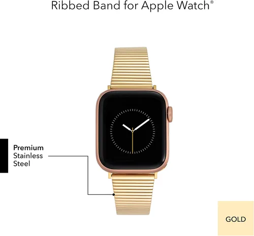 Miniatura 21 de Anne Klein Correa de acero inoxidable para Apple Watch, segura, ajustable, correa de repuesto para Apple Watch, se adapta a la mayoría de muñecas
