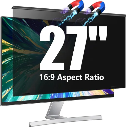 Miniatura 10 de Filtro magnético de pantalla de privacidad para computadora de 22 pulgadas para monitor de pantalla ancha 16:10, 22 pulgadas para colgar extraíble