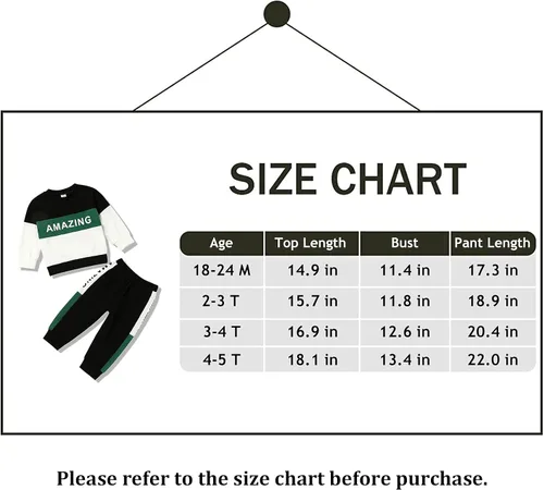 Miniatura 6 de Menglang Conjunto de sudadera y pantalones de manga larga con letras, ropa para bebé niño para otoño e invierno