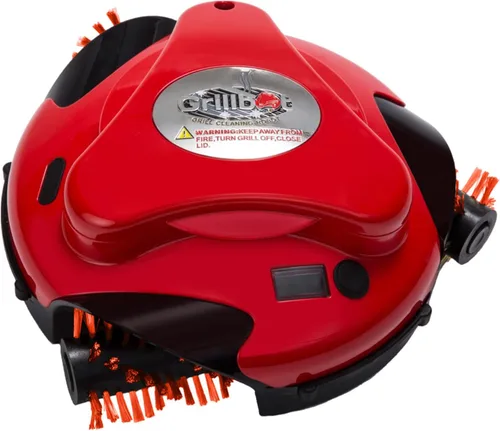 Miniatura 12 de Grillbot Robot automático de limpieza de parrilla con cepillos de nailon, limpiador de parrilla de barbacoa, cepillo de parrilla, raspador de Rojo