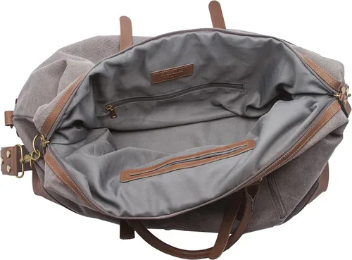 Miniatura 4 de Sweetbriar Bolsa de lona vintage - Bolsa de viaje clásica de fin de semana, Gris