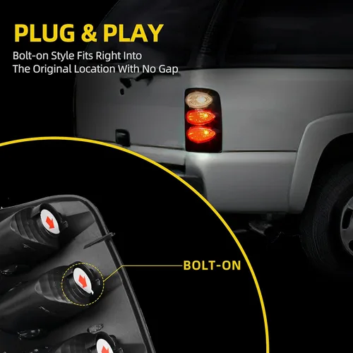 Miniatura 5 de DWVO Luces traseras compatibles con Chevy Suburban Tahoe GMC Yukon SLT 2000 2001 2002 2003 2004 2005 2006 Chevy Suburban Tahoe GMC Yukon SLT (XL)