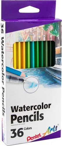 Miniatura 2 de Pentel Arts - Juego de lápices de acuarela, colores surtidos, paquete de 36 (CB9-36)