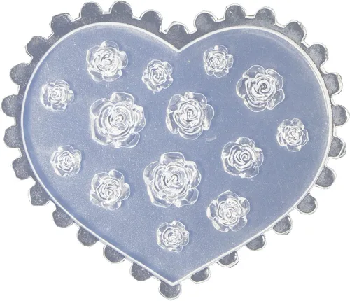 appuivbt Moldes de decoración de uñas de resina de flor de rosa 3D, molde de tallado de uñas de silicona, plantillas de arte de uñas para