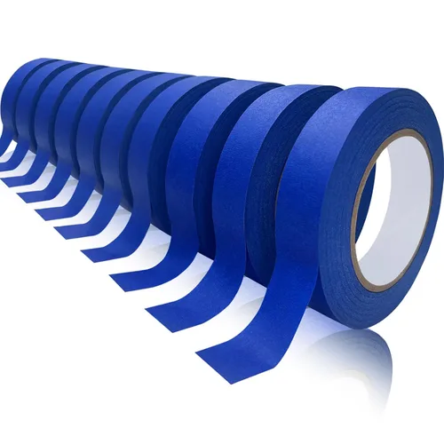 Miniatura 12 de Cinta de pintura azul, cintas de enmascarar, cinta de pintor de primera calidad (88yd=4Rollos*0.94in*22yd), cinta de pintura adhesiva para pintura