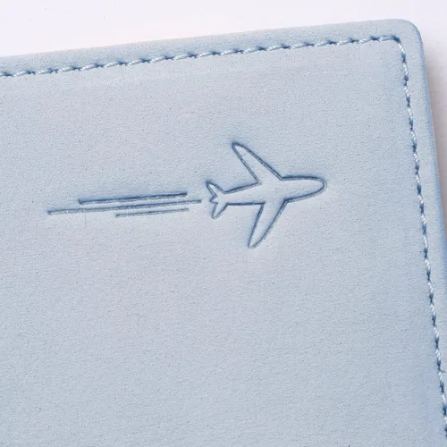 Miniatura 6 de Portapasaportes de cuero auténtico para pasaporte, con bloqueo Rfid - con compartimento para documentos de identificación