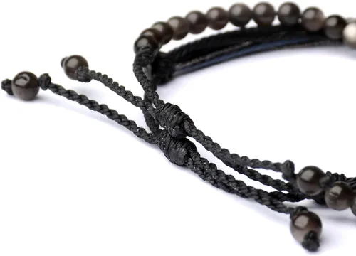 Miniatura 8 de Mezcla Vida Pulseras de cuentas de piedra natural para hombres y mujeres, unisex, ajustables, impermeables, juego de pulseras de cuerda para el día