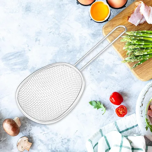 Miniatura 2 de Juego de colador de cocina de acero inoxidable: limpieza y mantenimiento sin esfuerzo, malla gruesa