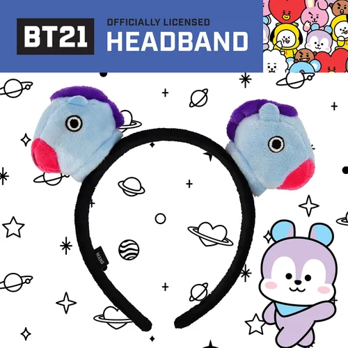 Miniatura 22 de Concept One BT21 LINE FRIENDS - Diadema bordada de felpa 3D para mujer, Chimmy