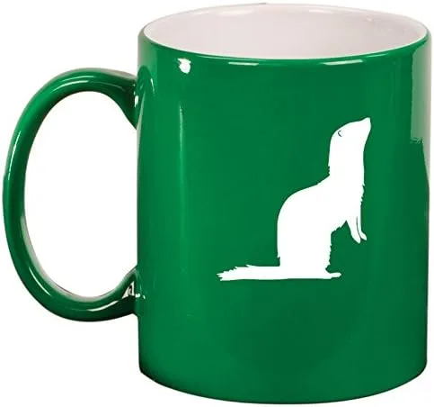 Miniatura 5 de Cerámica Café Té Taza hurón, Negro