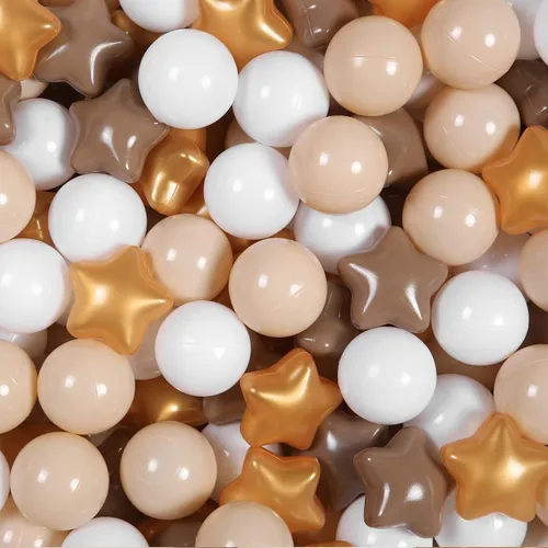 Miniatura 9 de Pelotas de Corral de Bolas Realhaha 50 100 200 500, Formas de Estrella para Bebés Niños Parque Infantil Bolas de Plástico para Bebés Piscina
