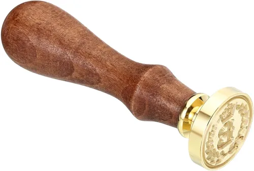 Miniatura 4 de PATIKIL Sello de cera del alfabeto B, sello de cera de sellado de letra inicial, clásico retro, cabeza de latón extraíble, mango de madera