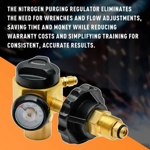 Miniatura 6 de CAMPFIRE Regulador de purga del nitrógeno VN-500 con la presión de la prueba de 500 psi, apoya el modo de la soldadura fuerte, de la purga