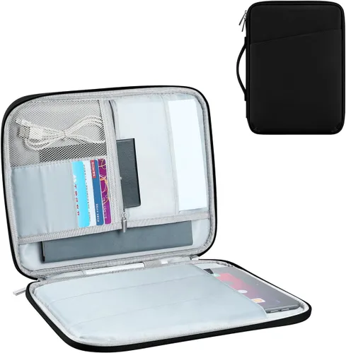 Miniatura 10 de Funda de transporte para tablet de 12.9 pulgadas, máxima protección para tu iPad Pro, Surface Pro, Galaxy Tab S8 Plus y más (PU-rosa, 12.9 pulgadas)